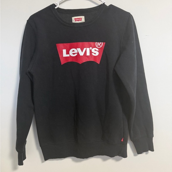 Levi's Youth Large  Black Crewneck Sweatshirt with Classic Levis Logo - Picture 7 of 13